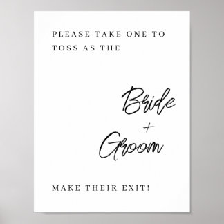 Wedding Confetti Toss Sign - Simply Elegant