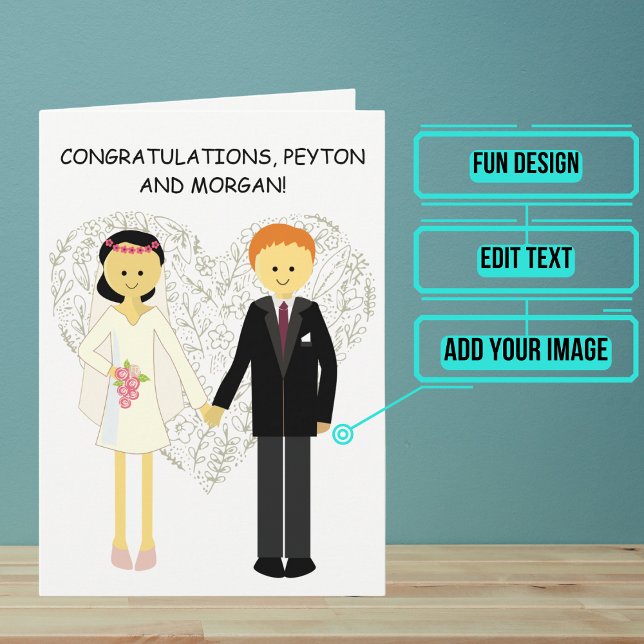 Wedding Congratulations Charming Card (Send your love and congratulations with a modern and unique twist.)