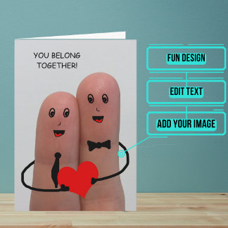 Wedding Congratulations Fingers on One Hand Card