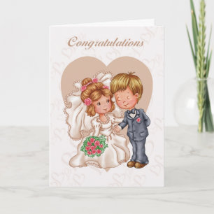 Wedding Congratulations Greeting Card - Bride And