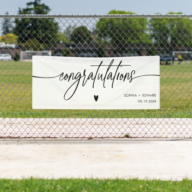 Wedding Congratulations Handwriting Typography  Banner (Insitu)