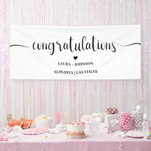 Wedding Congratulations Handwriting Typography  Banner