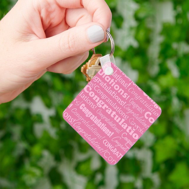 Wedding Congratulations In Pink Keychain (Creator Uploaded)