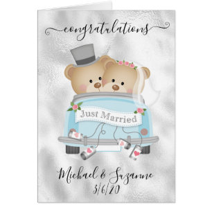 Wedding Congratulations Just Married Bears