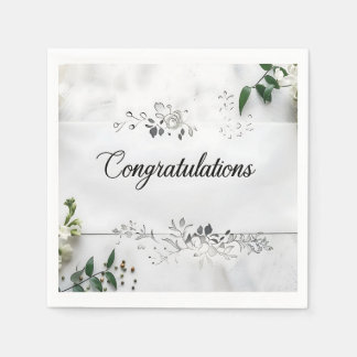 Wedding Congratulations Paper Napkin