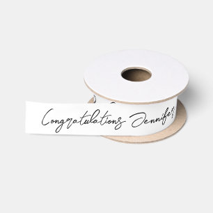 Wedding Congratulations Personalised Couple Names Satin Ribbon