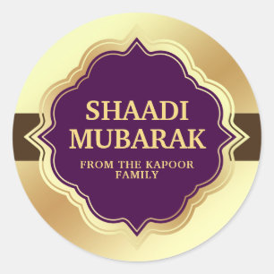 Wedding Congratulations Shaadi Mubarak Sticker
