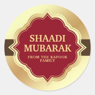 Wedding Congratulations Shaadi Mubarak Sticker