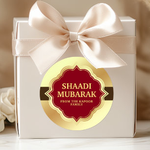 Wedding Congratulations Shaadi Mubarak Sticker