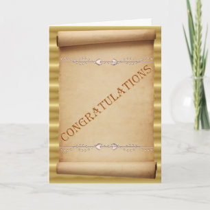 Wedding Congratulations. Wedding scroll Card
