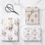Wedding Congratulations Wrapping Paper Sheets<br><div class="desc">Congratulate a special couple with these lovely personalised watercolor floral wrapping paper sheets!</div>
