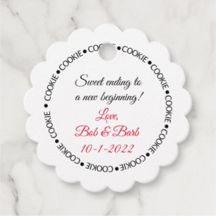 Wedding Cookie favour tags, Sweet endings Tags