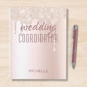 Wedding Coordinator Chic Girly Glitter Name Planner