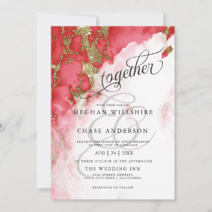 WEDDING Coral Geode Watercolor BarefootBride™