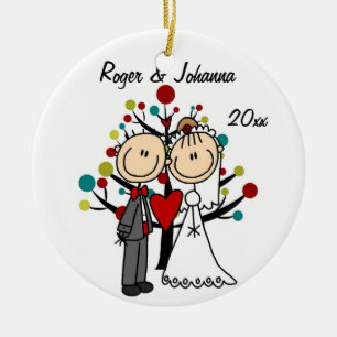 Wedding Couple 1st Christmas Personalised Ornament