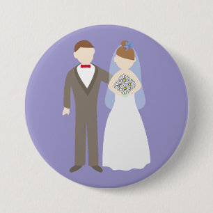Wedding Couple 7.5 Cm Round Badge