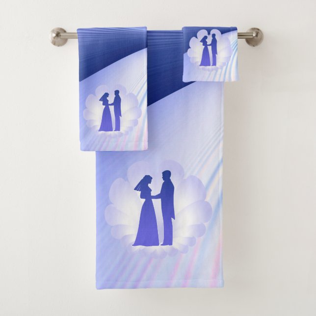Wedding Couple Bath Towel Set (Insitu)