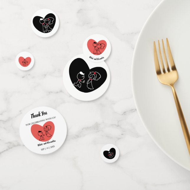 Wedding Couple Bridal Shower Confetti (Group)