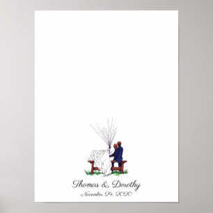 Wedding Couple Fingerprint Guestbook