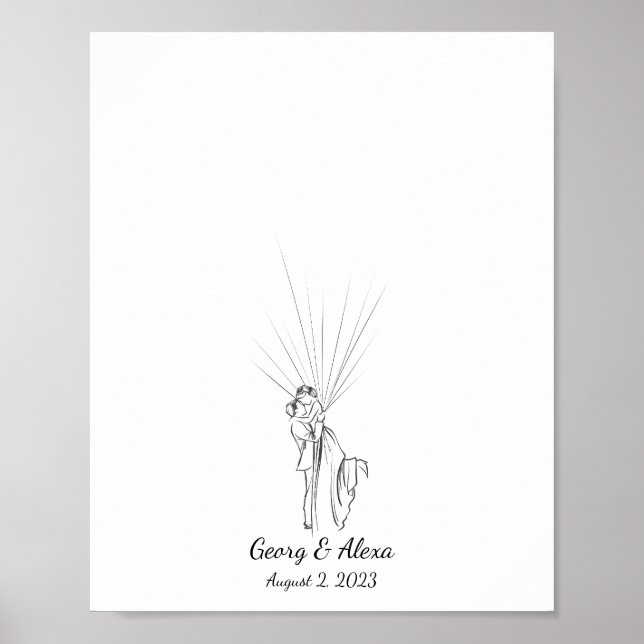 Wedding Couple Fingerprint Guestbook (Front)