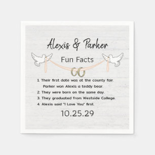 Wedding Couple Fun Facts Napkin
