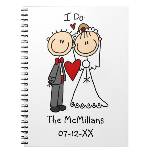 Wedding Couple I Do T-shirts and Gifts Notebook (Front)