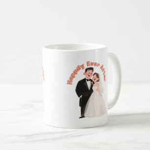 Wedding Couple Illustration Happily Ever After Coffee Mug
