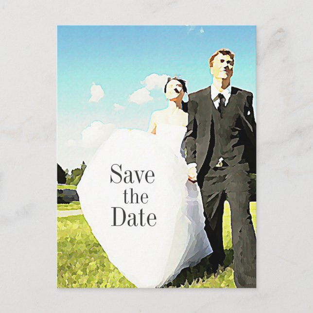Wedding Couple In Field STD Postcard (Front)