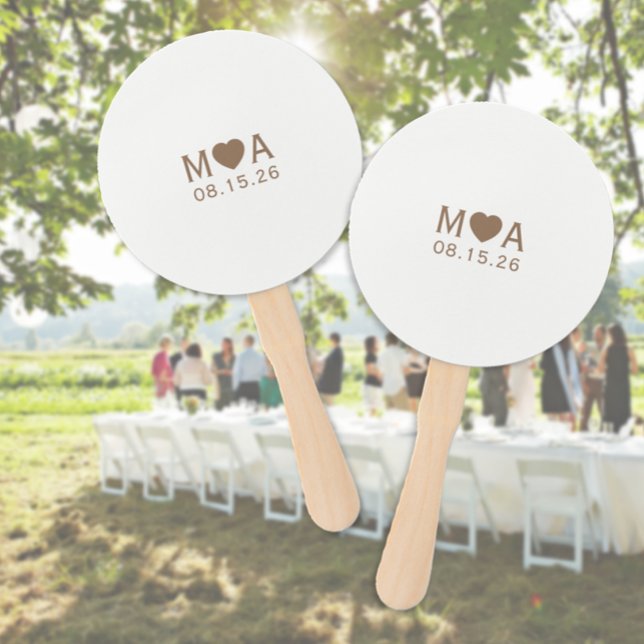 Wedding Couple Monogram Hand Fan (Wedding Couple Monogram Hand Fan (multiple shown))