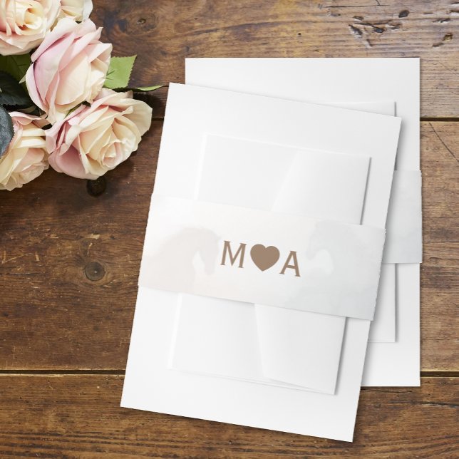 Wedding Couple Monogram Invitation Belly Band (Creator Uploaded)