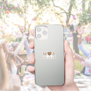 Wedding Couple Monogram Love Heart