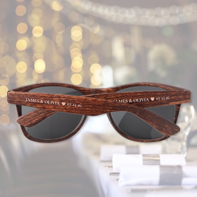 Wedding Couple Name Date Sunglasses (Creator Uploaded)