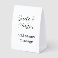 Wedding couple name message date romantic elegant