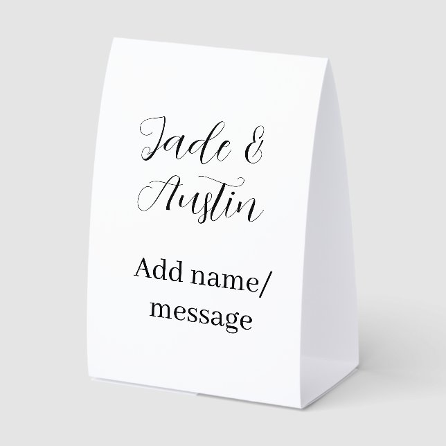 Wedding couple name message date romantic elegant  (Front)