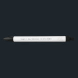 Wedding Couple Names Ecru Heart Black Ink Pen<br><div class="desc">Simple wedding writing pen with black ink. Personalised names with ecru heart. Add to welcome gift bags for guests and don't forget to save one as keepsake.</div>