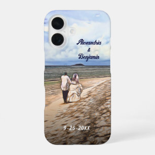 Wedding Couple Newlywed Photo Personalise iPhone 16 Case