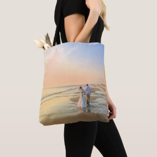 Wedding Couple On The Beach Tote Bag