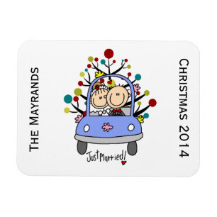 Wedding Couple Personalised Holiday Flexi Magnet