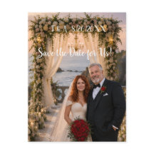 Wedding Couple Photo Aisle  Save the Date 