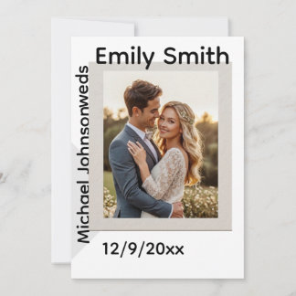 wedding  couple photoInvitation Invitation