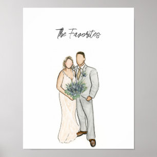Wedding Couple Portrait Print