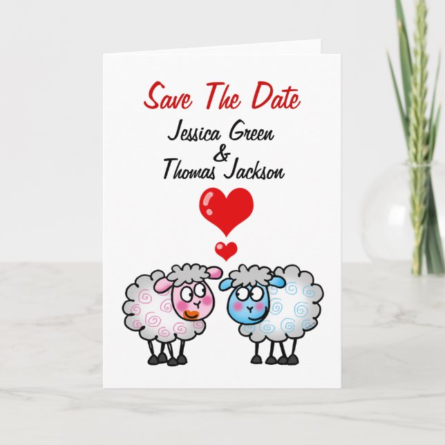 Wedding couple, Save the date Announcement (Front)