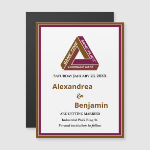 Wedding Couple Save The Date Change Magnetic