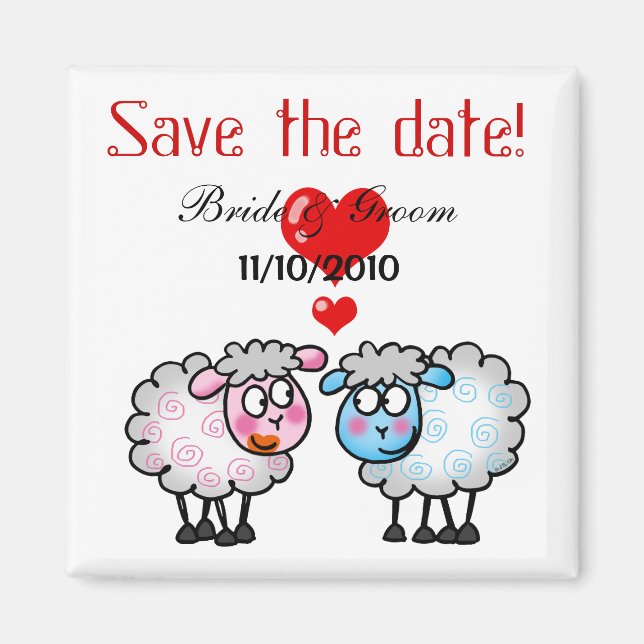 Wedding couple, Save the date Magnet (Front)