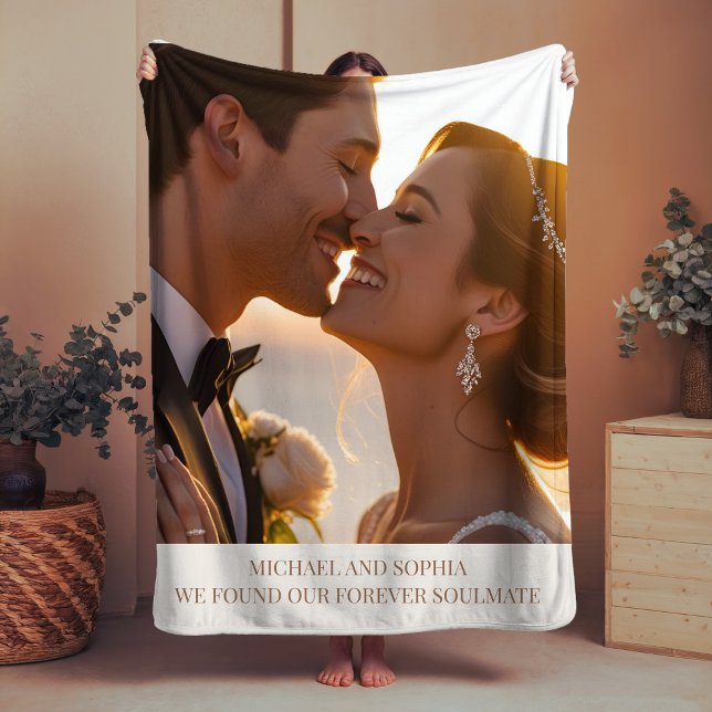 Wedding Couple Sherpa Blanket Christmas Gift Idea (Creator Uploaded)