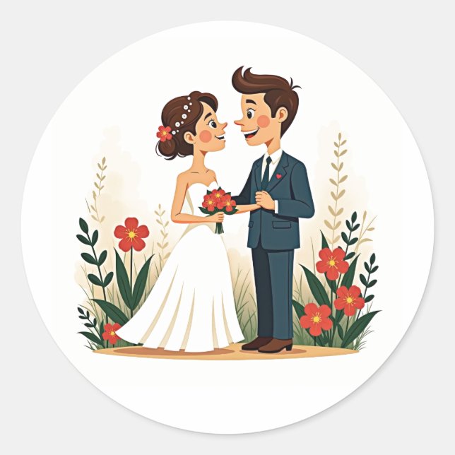 Wedding Couple Stickers (Front)
