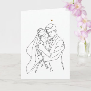 Wedding couple, wedding day card