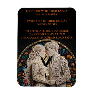 Wedding couples personalized magnet