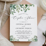 Wedding Couples Shower Greenery Eucalyptus Leaves Invitation<br><div class="desc">Greenery Eucalyptus Leaves Wedding Couples Shower Invitation. (1) For further customisation, please click the "customise further" link and use our design tool to modify this template. (2) If you prefer Thicker papers / Matte Finish, you may consider to choose the Matte Paper Type. (3) If you need help or matching...</div>