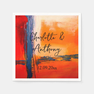 Wedding Creative Abstract Artwork Napkin